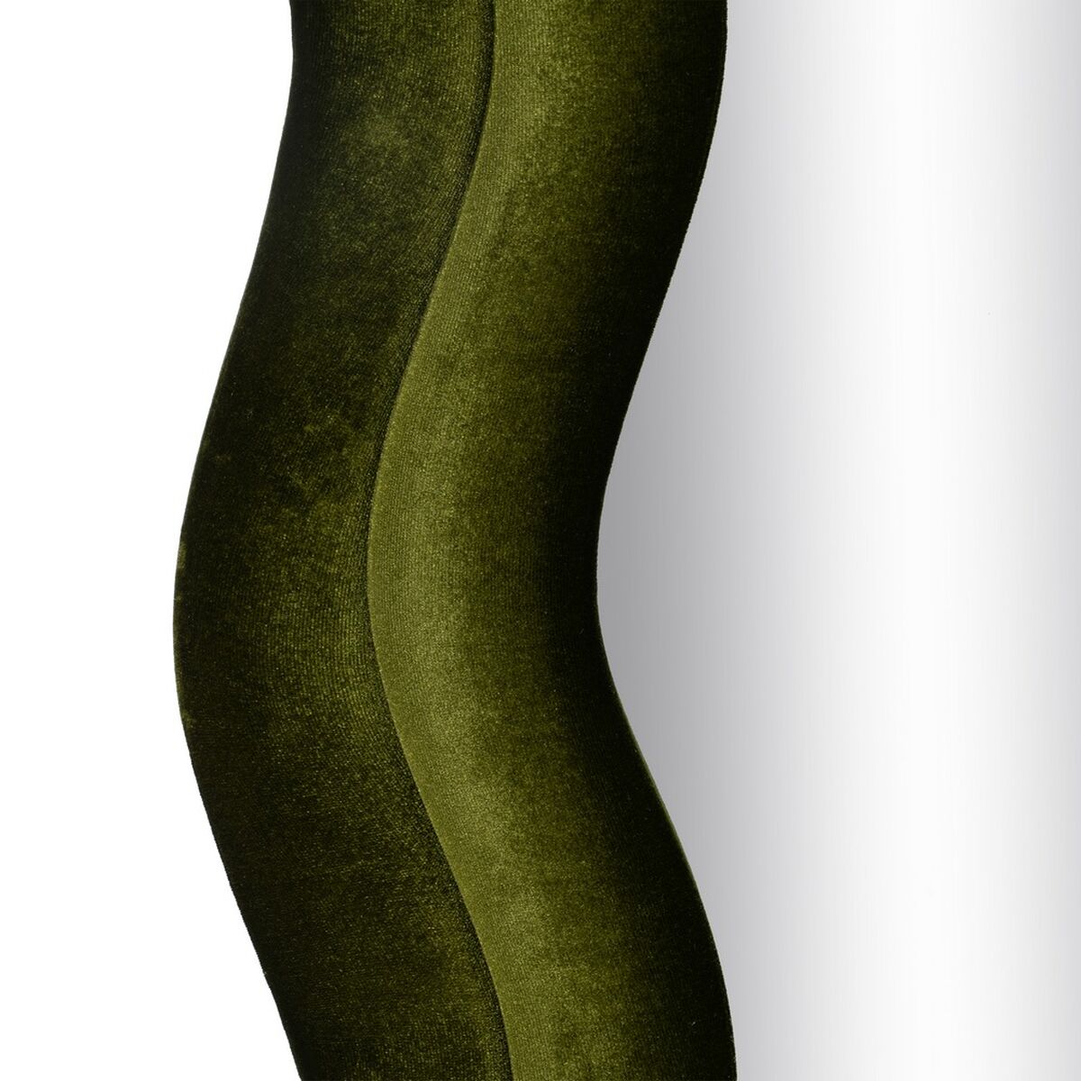 Väggspegel Grön Franela Trä Glas Vertikalt 60 x 4 x 160 cm - 4