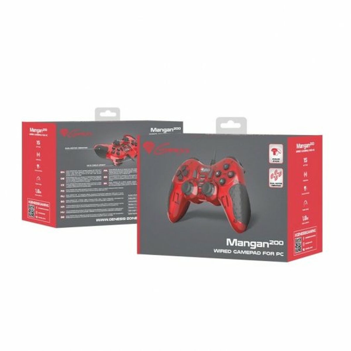Spelkontroll Genesis MANGAN 200 Röd - 4