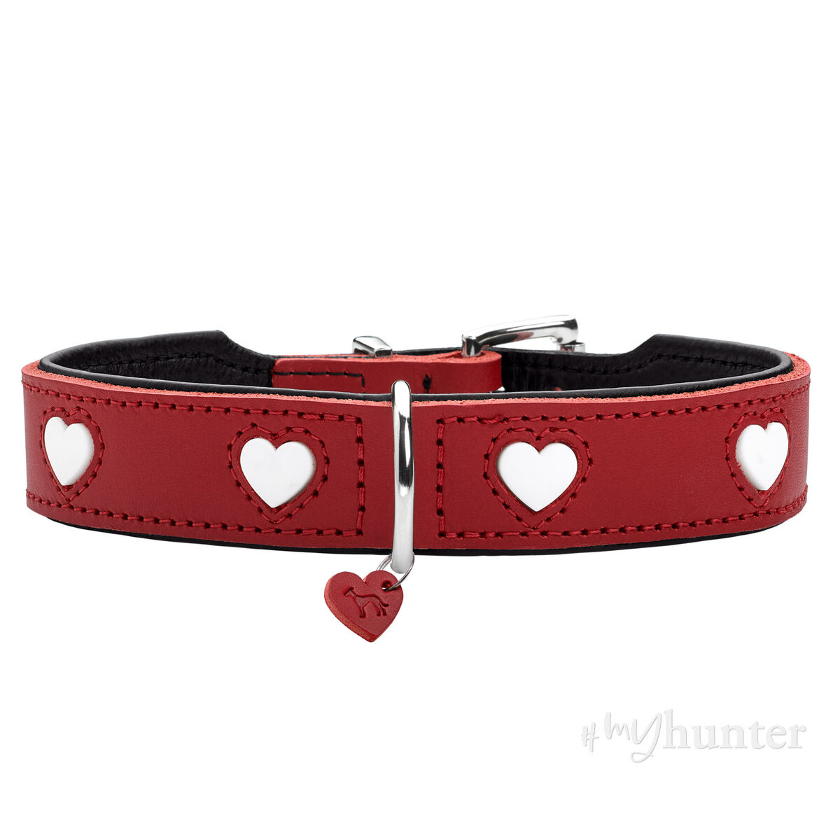 Hundhalsband Hunter Love M/L 47-54 cm Röd - 7
