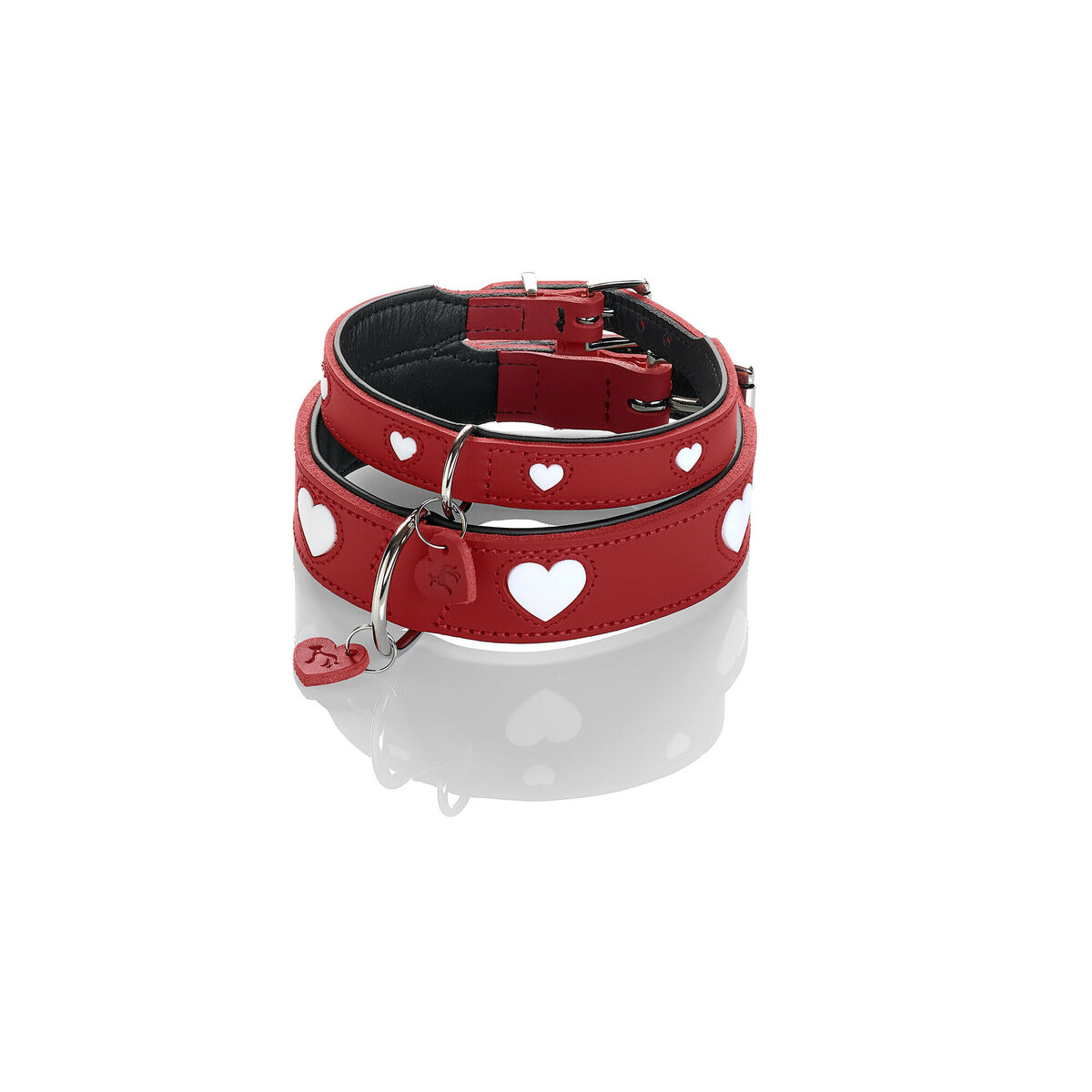 Hundhalsband Hunter Love M/L 47-54 cm Röd - 2