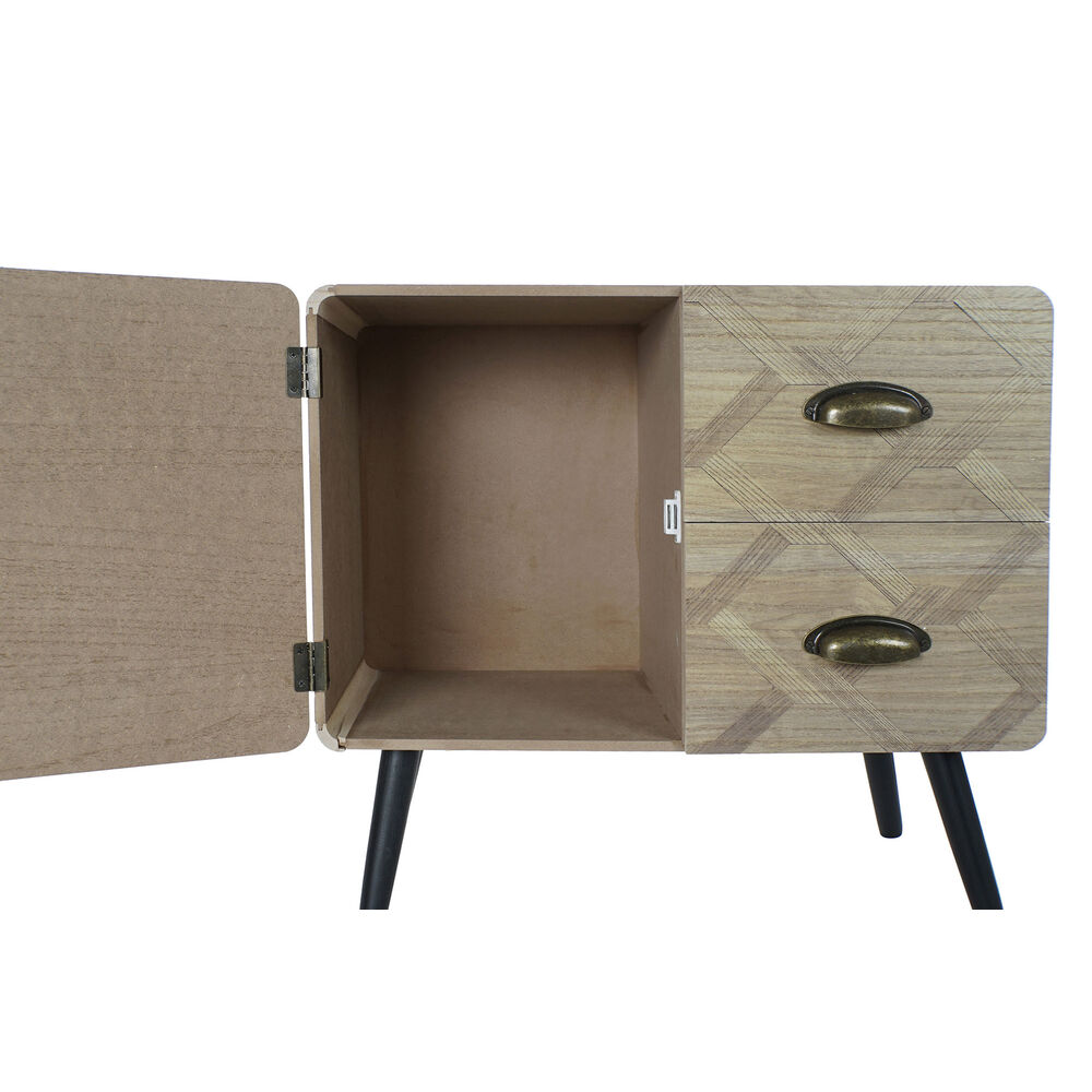 Byrå DKD Home Decor Svart Naturell Trä MDF Boho 60 x 31 x 56 cm - 4