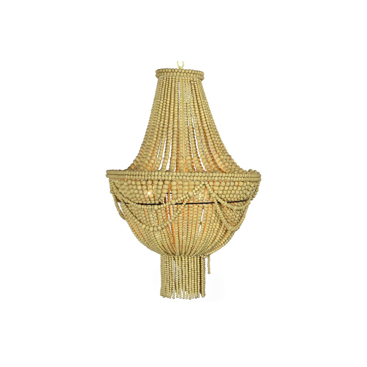 Taklampa DKD Home Decor Gul Brun Metall Trä MDF 40 W 50 x 50 x 73 cm - 6