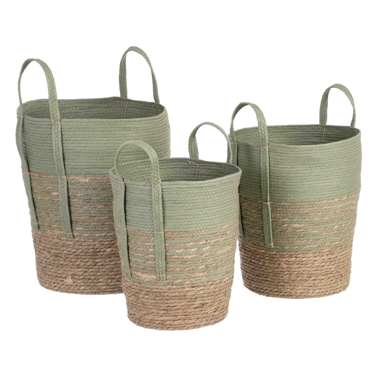Korgset 42 x 42 x 48 cm Mint Naturliga fibrer (3 Delar) - 5