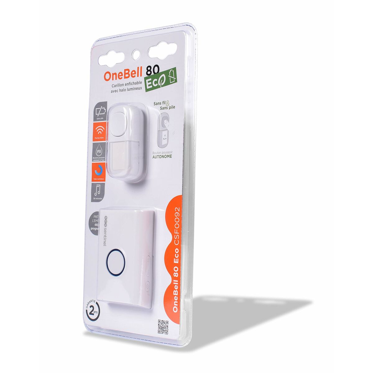 Trådlös dörrklocka med knapp SCS SENTINEL OneBell 80 Eco 80 m - 2