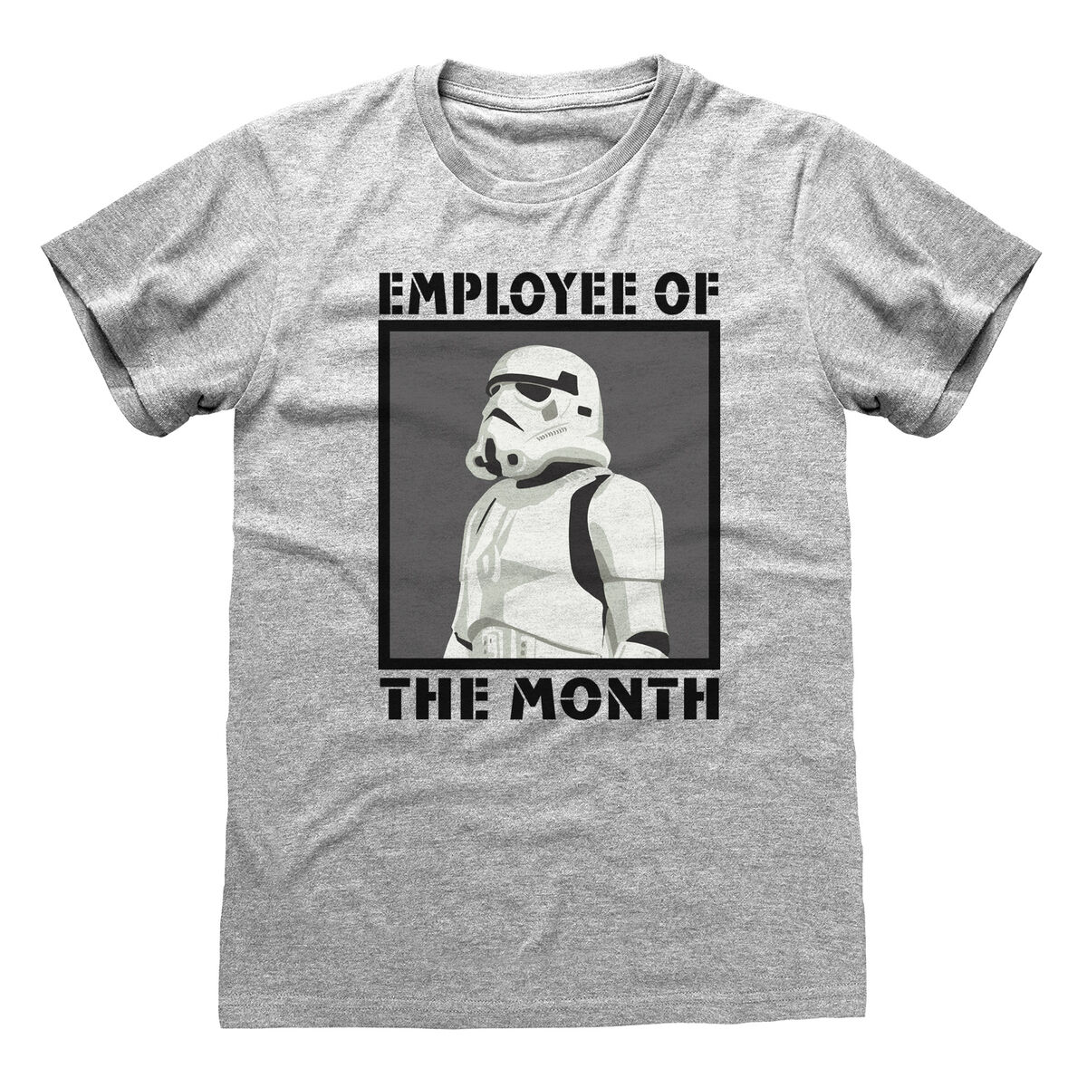 T-shirt med kortärm Star Wars Employee of the Month Grå Unisex - 3
