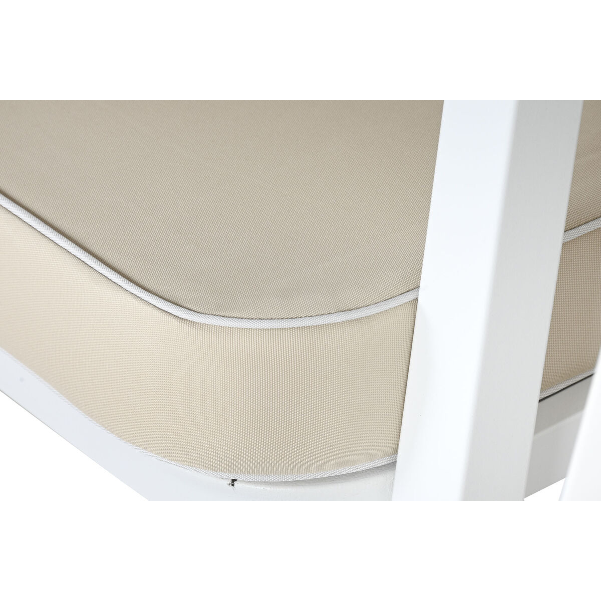 Trädgårdsmöbler Home ESPRIT Vit Beige 123 x 66 x 72 cm 123 x 66 x 74 cm (4 Delar) - 5