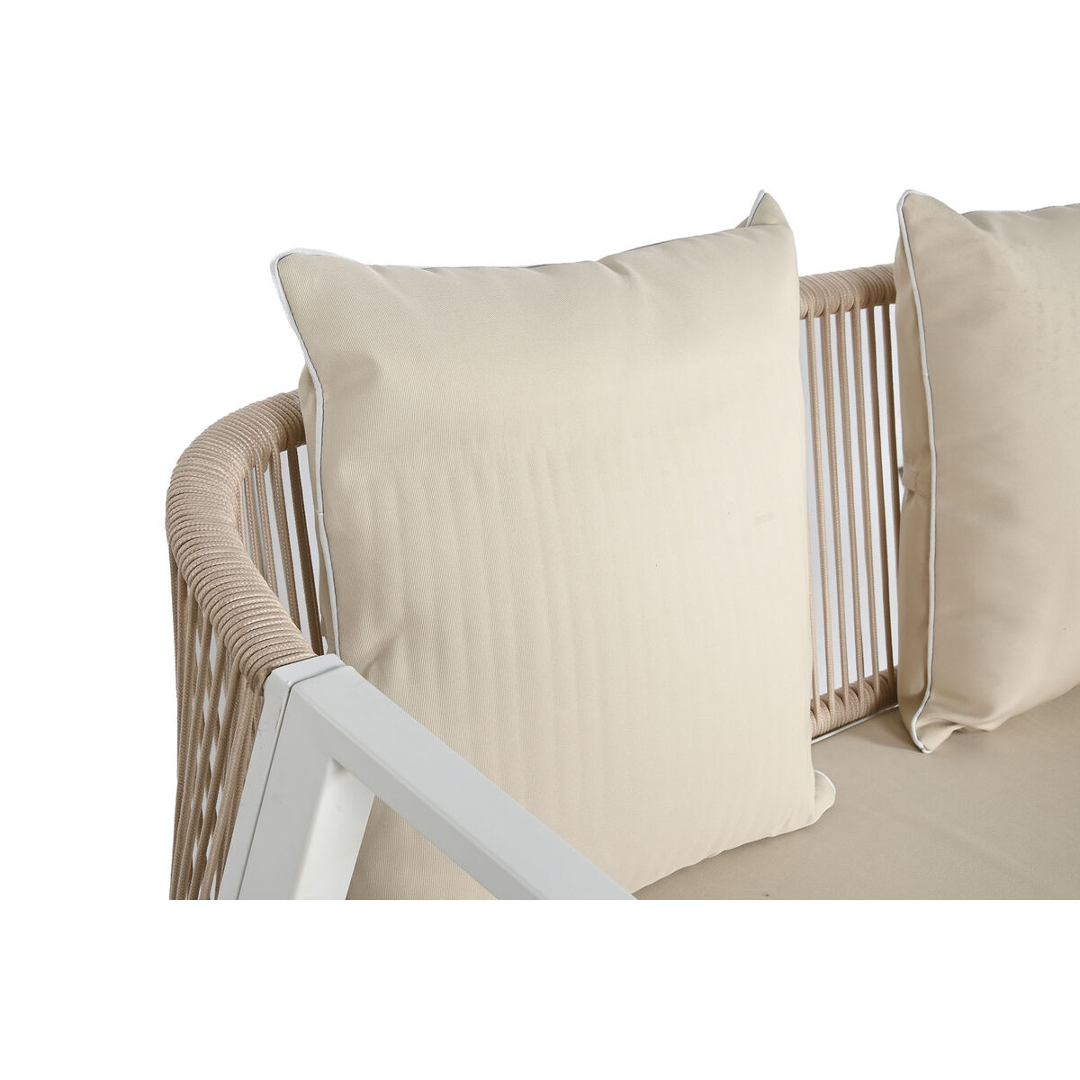 Trädgårdsmöbler Home ESPRIT Vit Beige 123 x 66 x 72 cm 123 x 66 x 74 cm (4 Delar) - 6