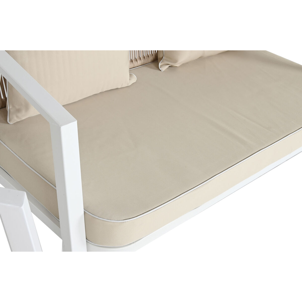 Trädgårdsmöbler Home ESPRIT Vit Beige 123 x 66 x 72 cm 123 x 66 x 74 cm (4 Delar) - 7