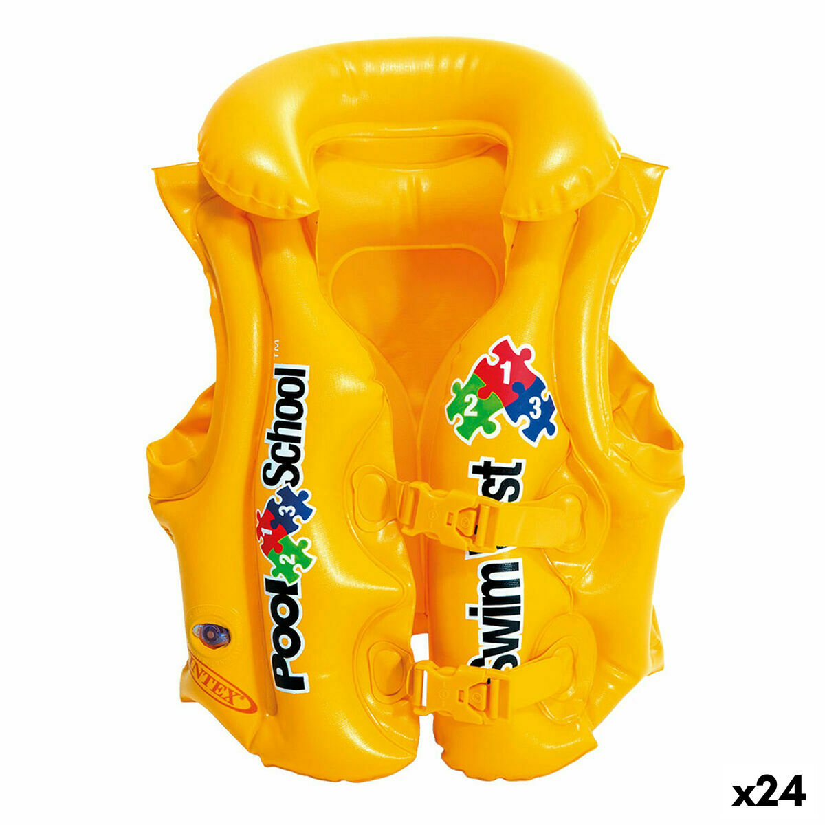 Uppblåsbar badväst Intex 50 x 47 x 40 cm (24 antal) - 14