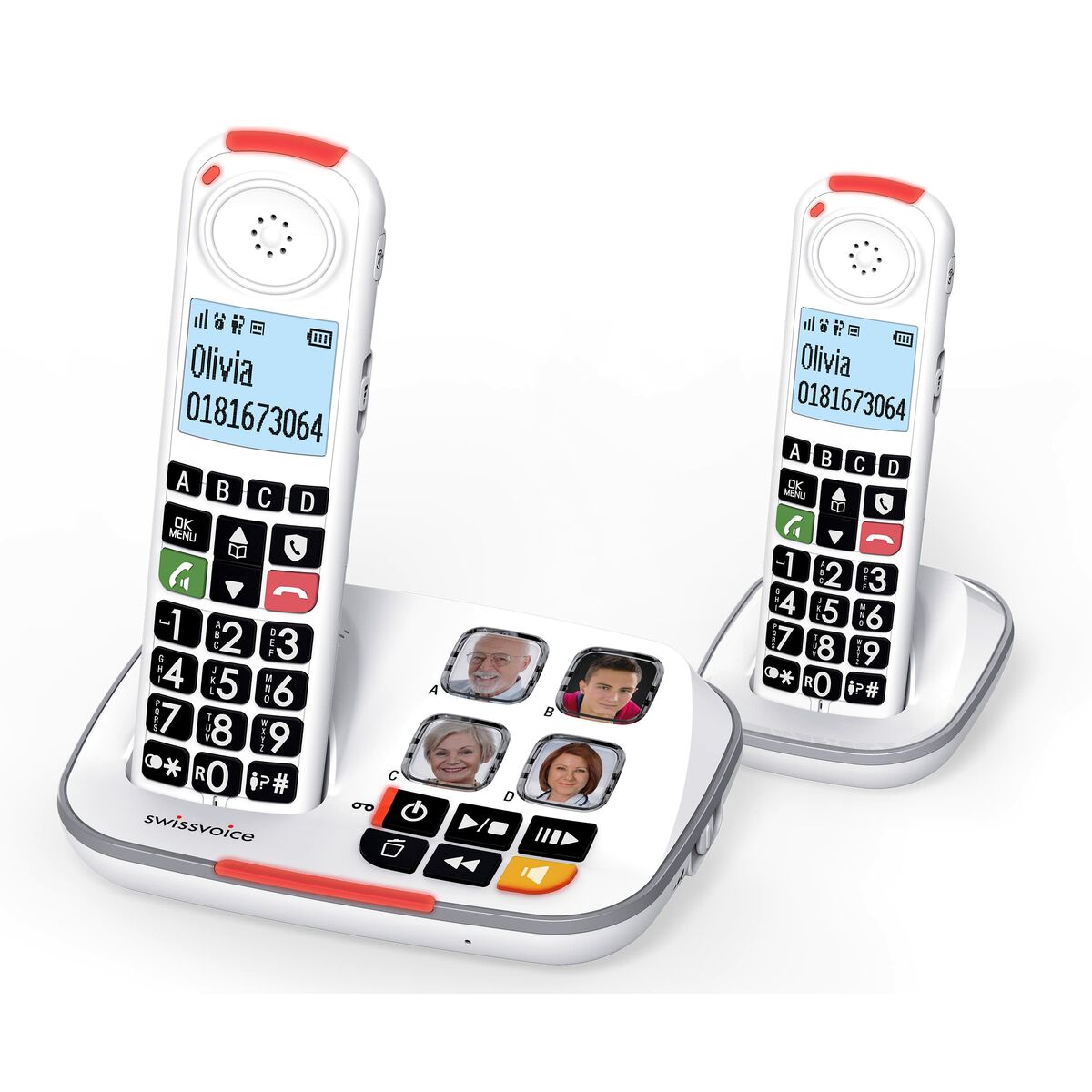 Trådlös Telefon Swiss Voice XTRA 2355 DUO Vit - 5