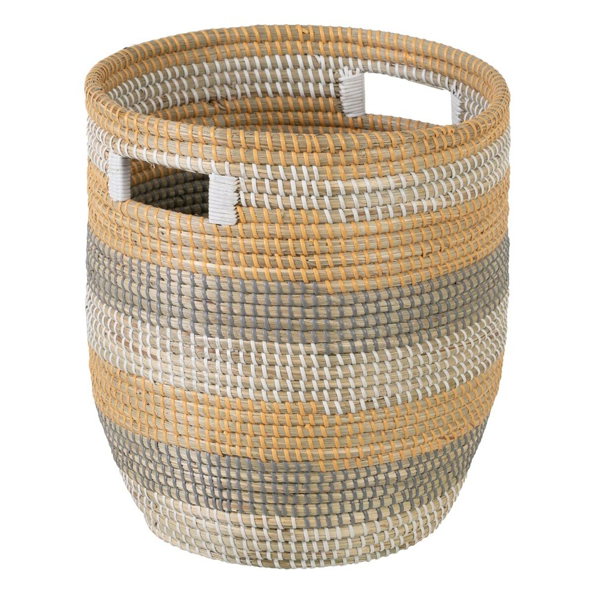 Korgset 38 x 38 x 50 cm Naturell Grå Naturliga fibrer (2 Delar) - 12