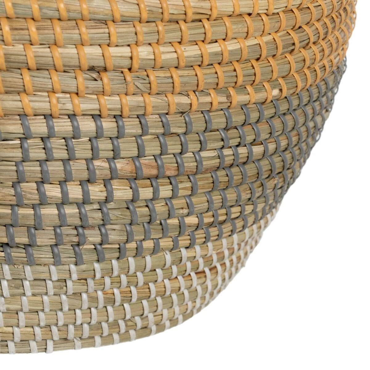Korgset 38 x 38 x 50 cm Naturell Grå Naturliga fibrer (2 Delar) - 8