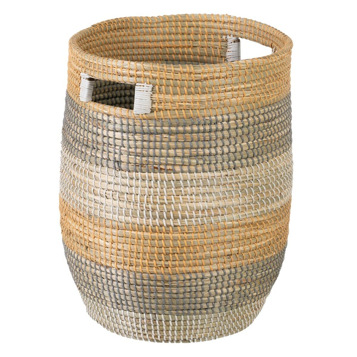 Korgset 38 x 38 x 50 cm Naturell Grå Naturliga fibrer (2 Delar)