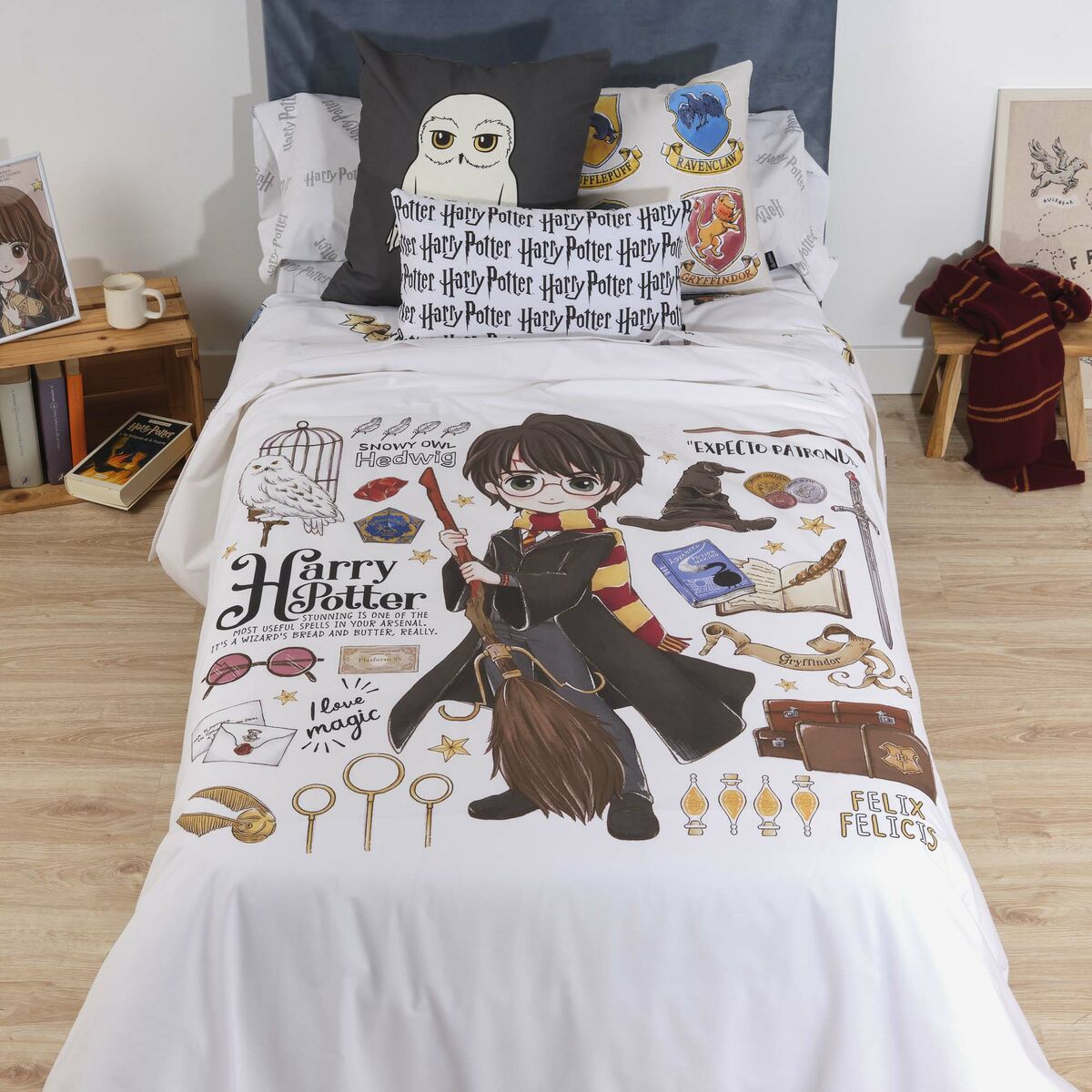 Påslakan Harry Potter I love magic Multicolour 175 Trådar 140 x 200 cm Säng 80 - 2