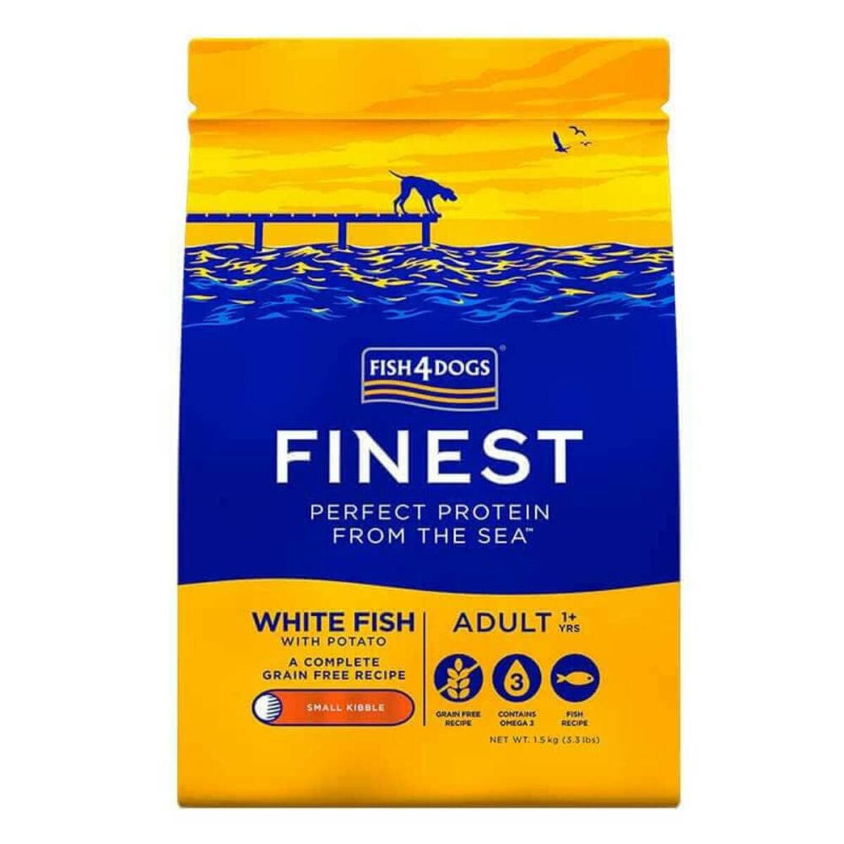 Foder FISH4DOGS Finest Ocean White Fish 1,5 Kg