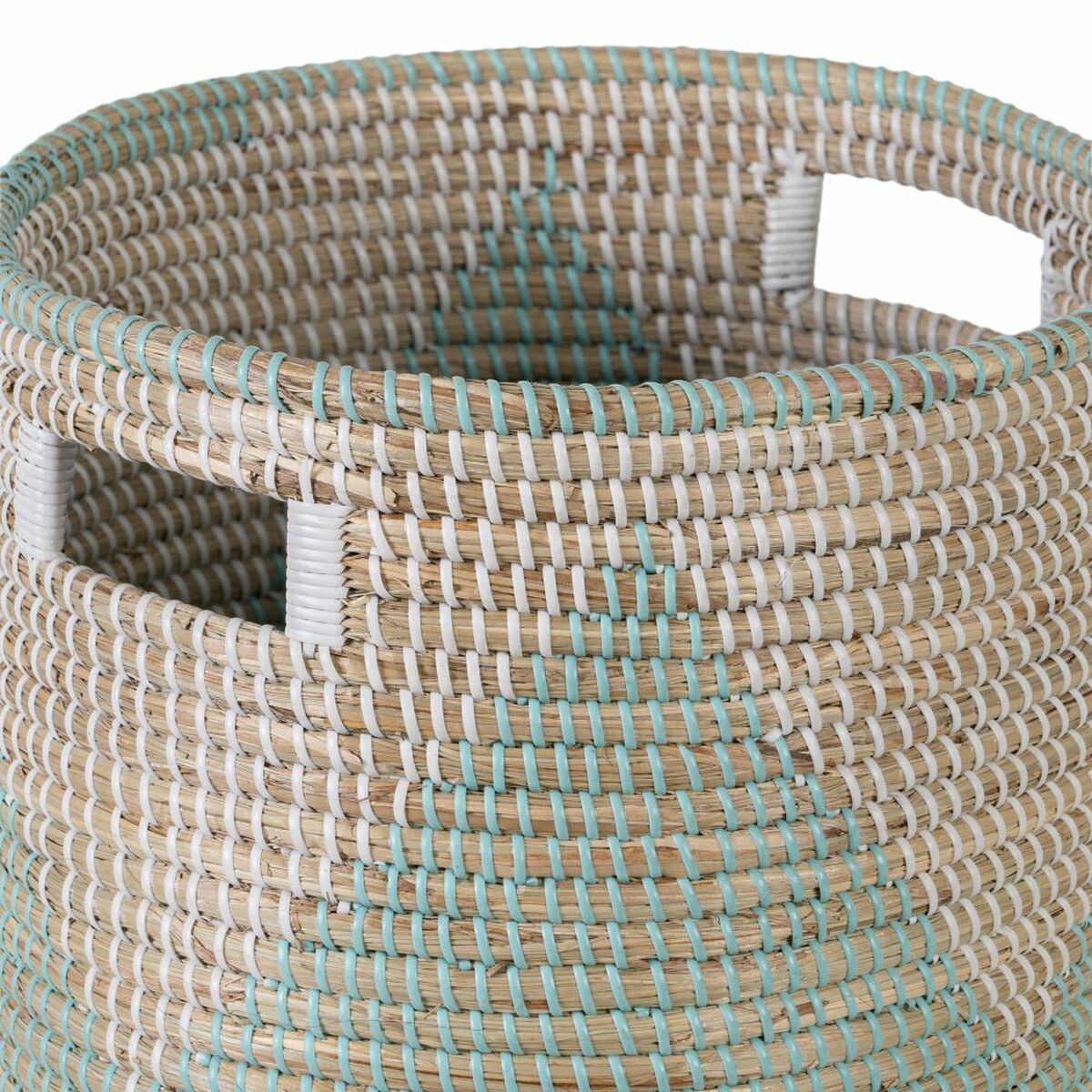 Korgset 38 x 38 x 50 cm Naturell Grå Naturliga fibrer (2 Delar) - 12