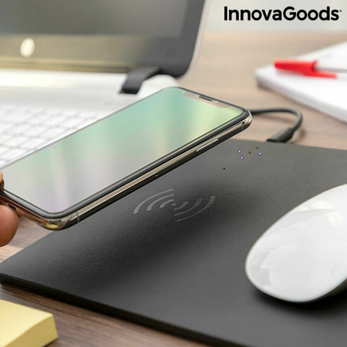 Musmatta med trådlös laddning 2-i-1 InnovaGoods Padwer (Renoverade A) - 3