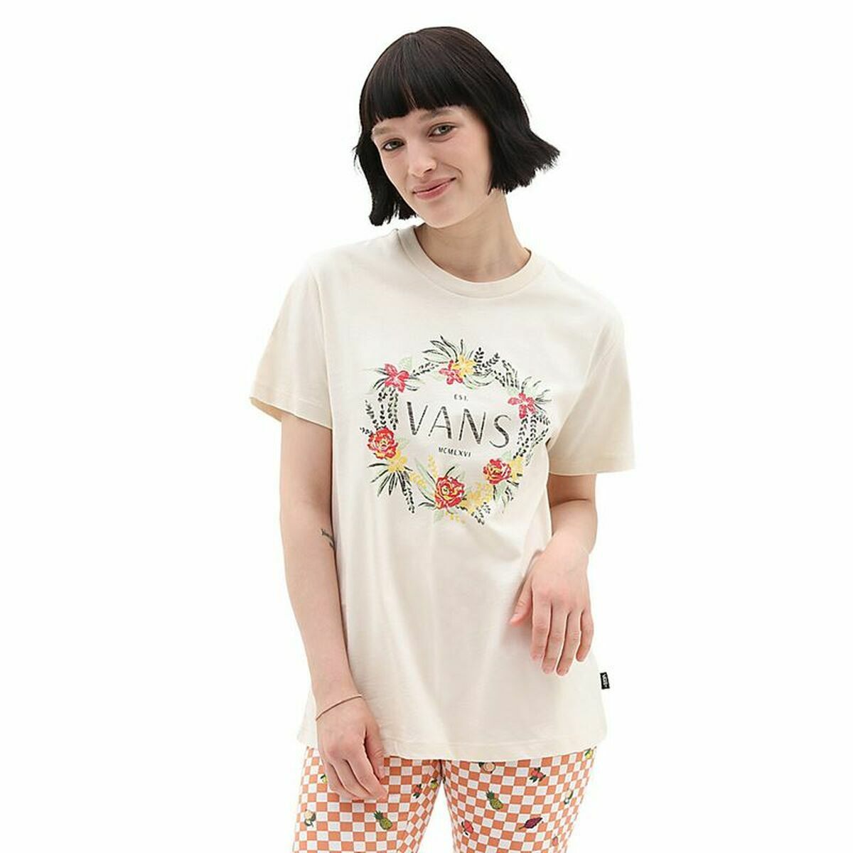 T-shirt med kortärm Dam Vans Wreath Of Flowers Bff Tee-B - 3