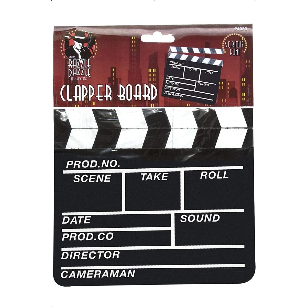 Maskeraddräktsaccessoarer Smiffy's Clapper Board Svart