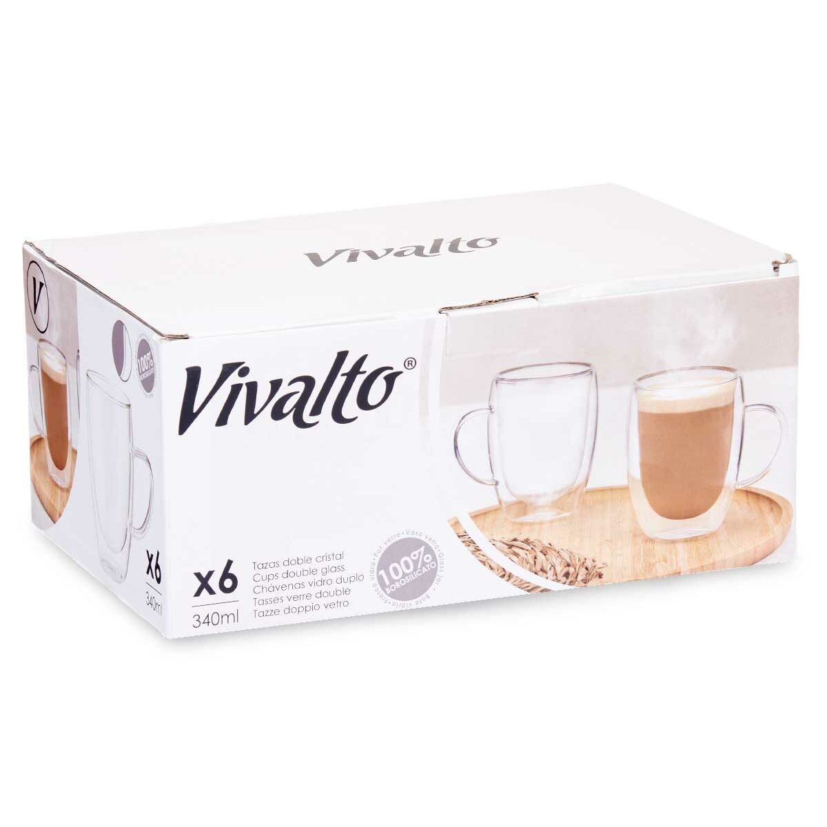 Mugg Vivalto Transparent 340 ml (6 antal) - 4