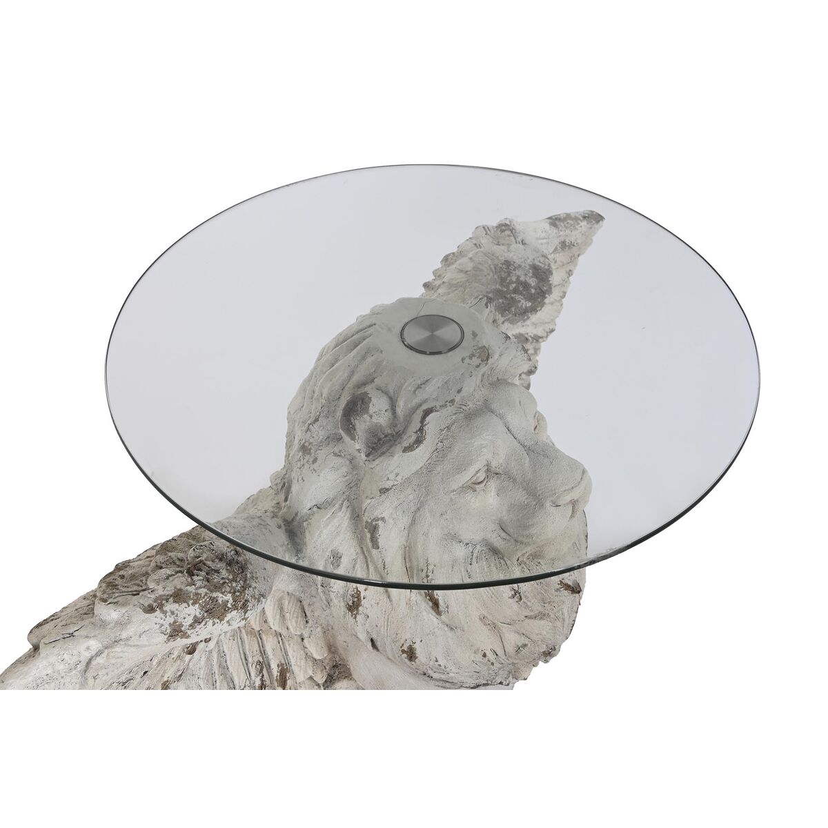 Sidobord DKD Home Decor Grå Glas Magnesium 96 x 52 x 62 cm - 8