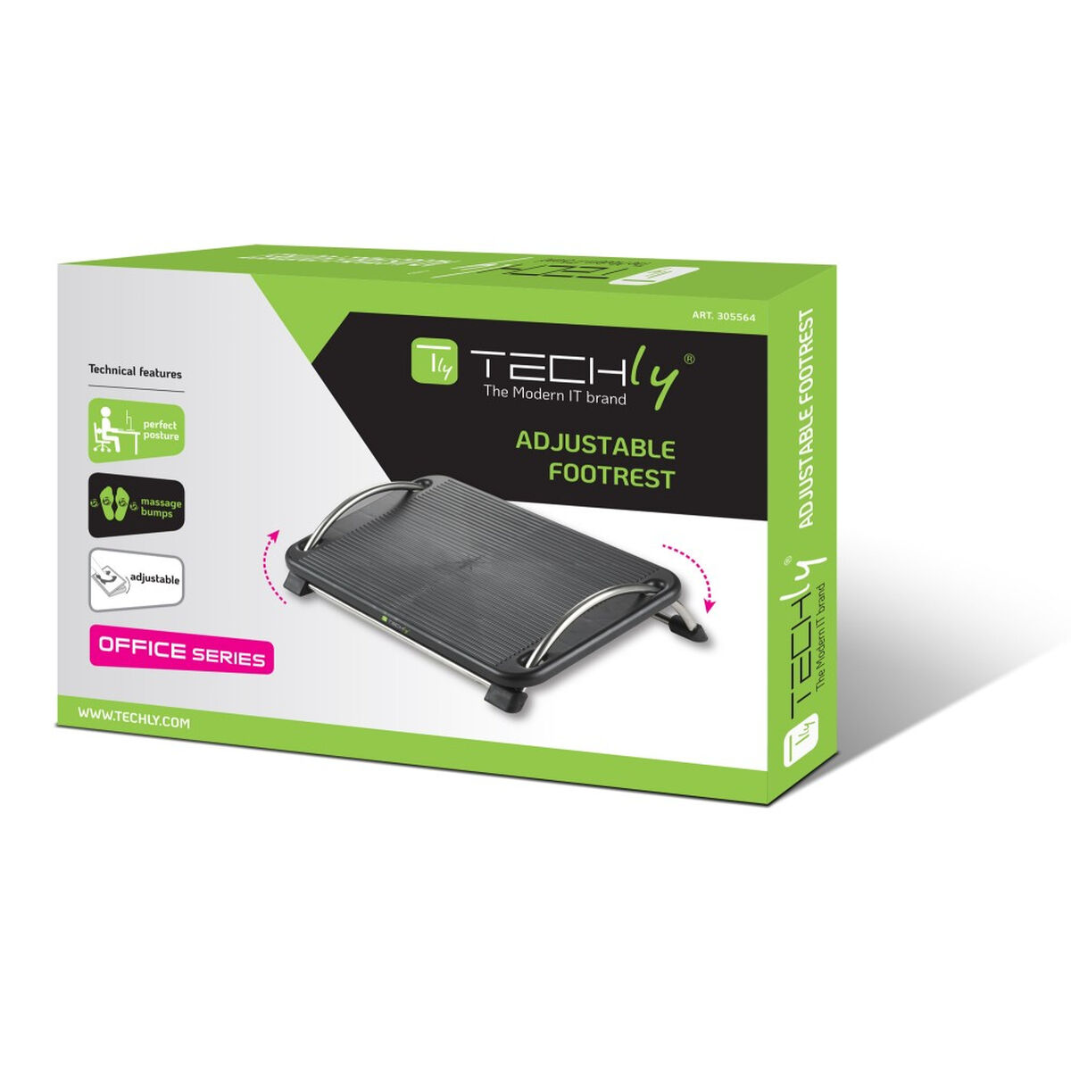 Fotpall Techly ICA-FR 13 Svart - 9