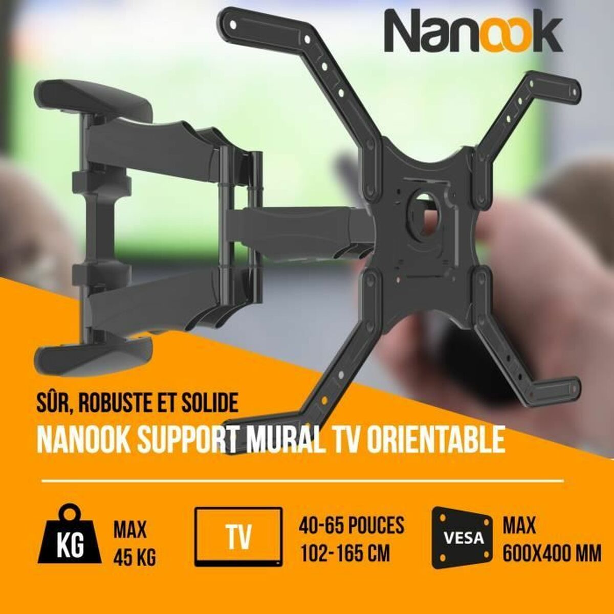 TV-fäste Nanook Wall Mount 55" 65" 40" - 2