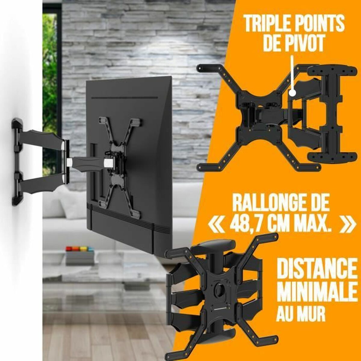 TV-fäste Nanook Wall Mount 55" 65" 40" - 3