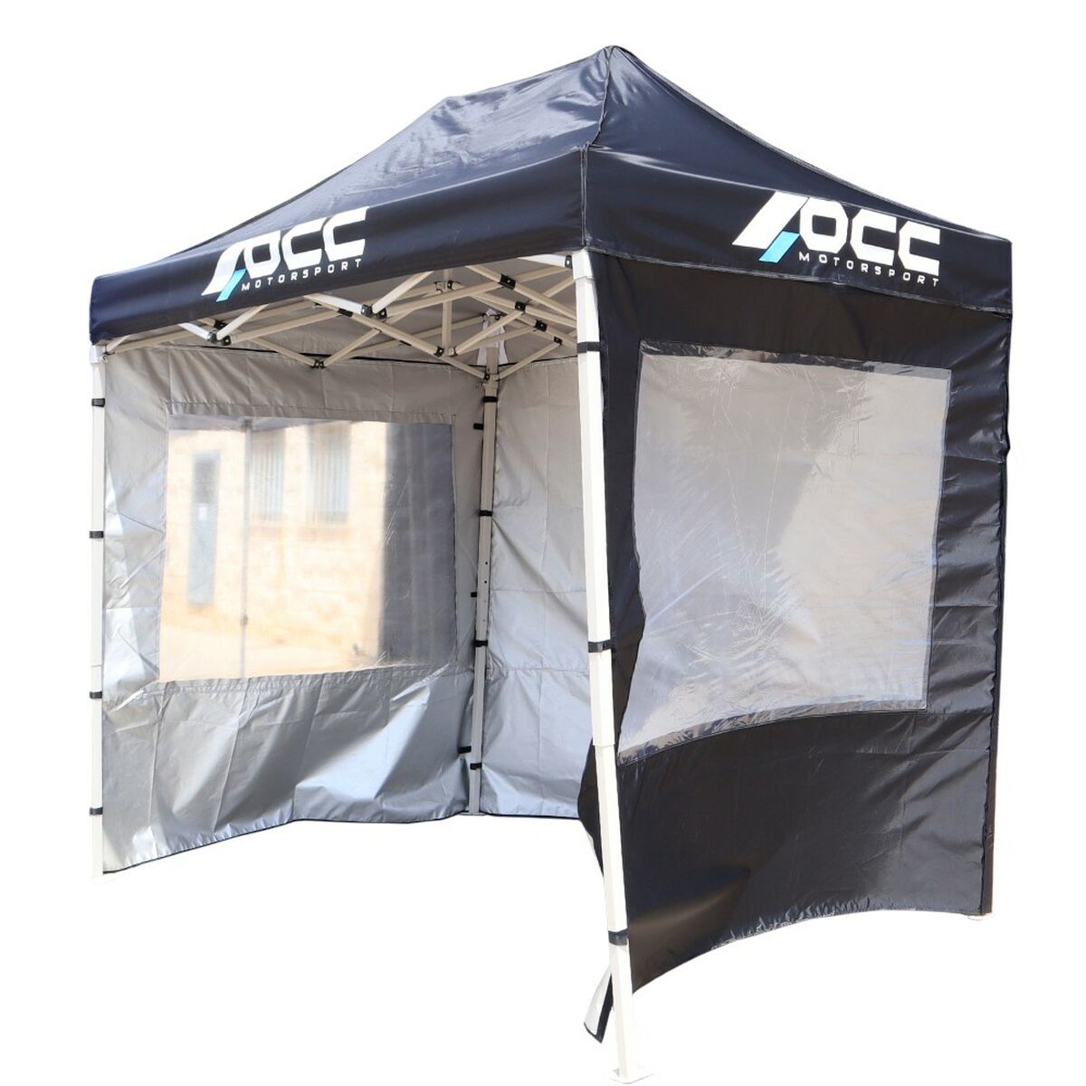 Tältvägg OCC Motorsport OCCCARP31 Racing Svart Polyester 420D Oxford 3 x 2 m Fönster 2 antal - 8