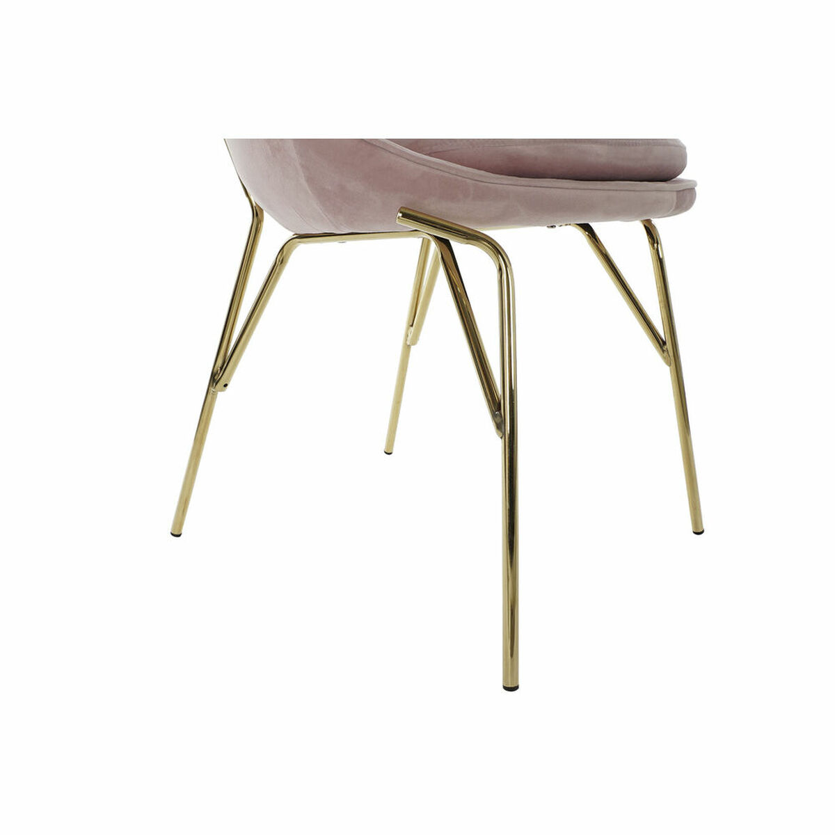 Matsalsstol DKD Home Decor Rosa Gyllene 60 x 60 x 85 cm - 2