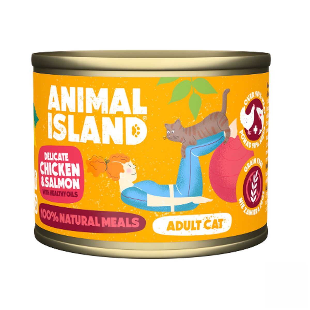 Kattmat ANIMAL ISLAND Adult cat Kyckling Lax 200 g