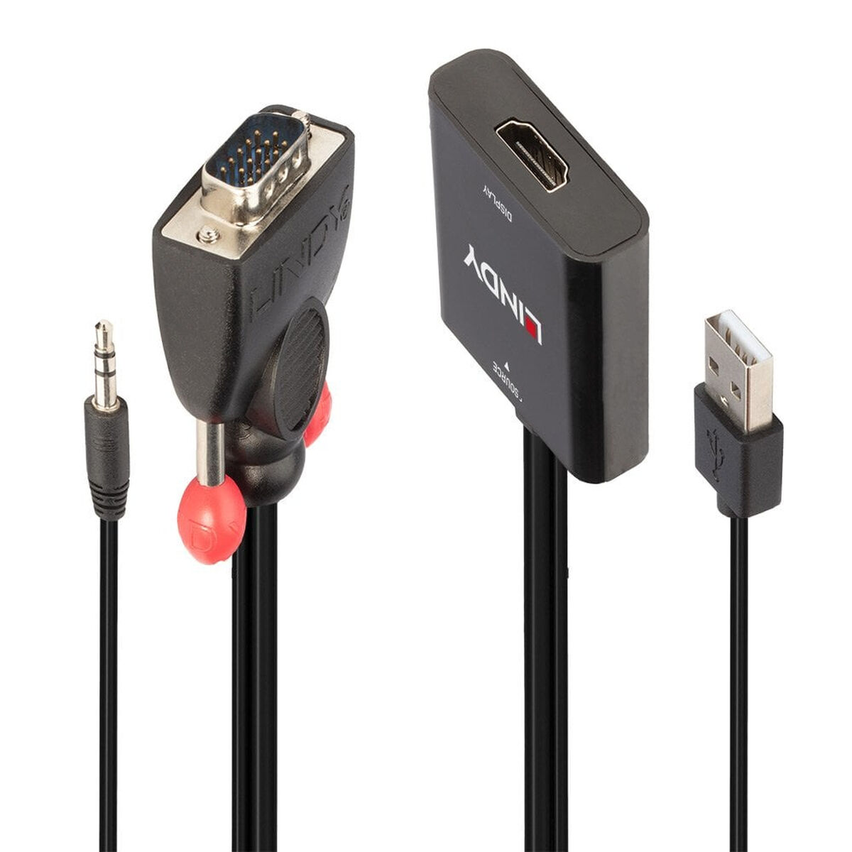 VGA till HDMI med Audio Adapter LINDY Svart - 2