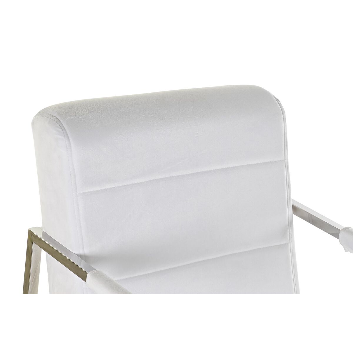 Stol DKD Home Decor Polyester Stål Vit (56 x 68 x 92 cm) - 5