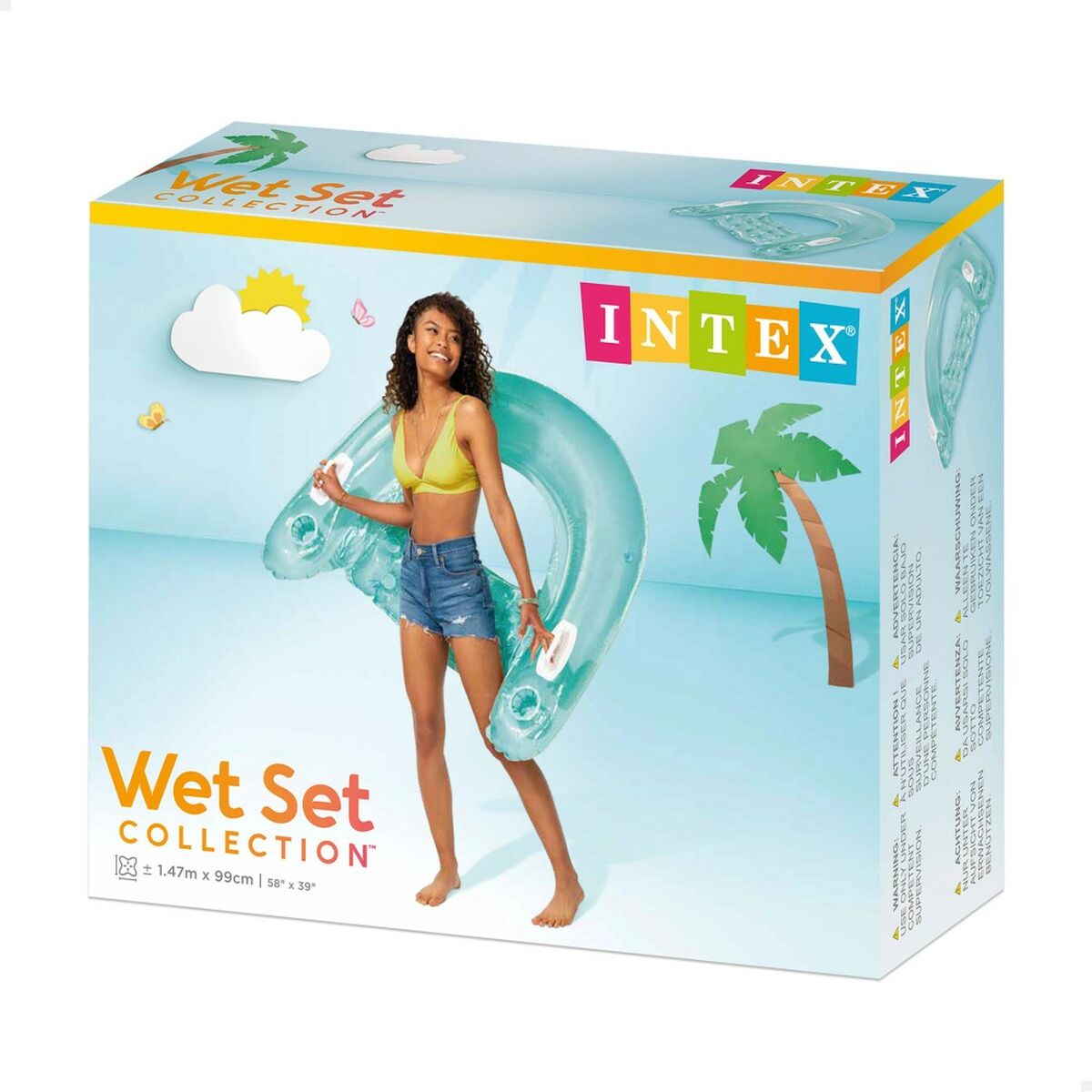Uppblåsbar stol för pool Intex Sit N'Float 152 x 28 x 99 cm - 4
