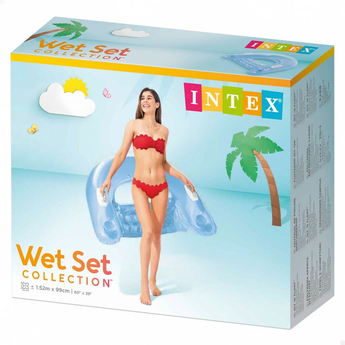 Uppblåsbar stol för pool Intex Sit N'Float 152 x 28 x 99 cm - 5