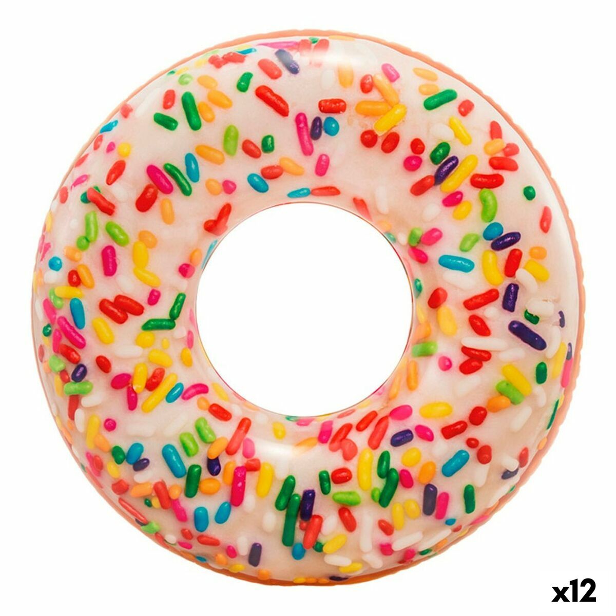 Uppblåsbart hjul Intex Donut Vit 114 x 25 x 114 cm (12 antal) - 6
