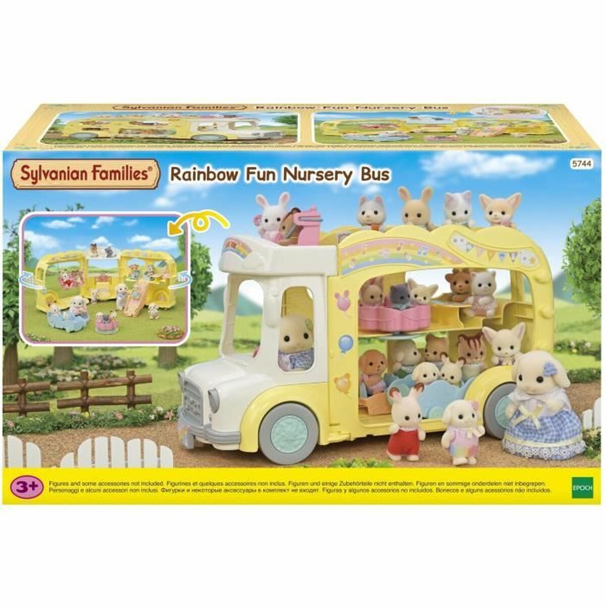 Tillbehör till dockhus Sylvanian Families 5744 Rainbow Fun Nursery Bus - 2