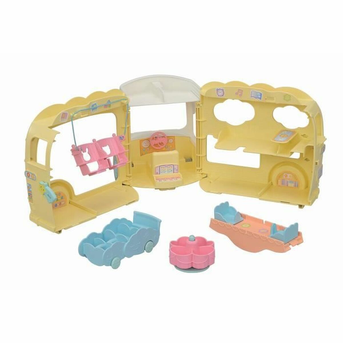 Tillbehör till dockhus Sylvanian Families 5744 Rainbow Fun Nursery Bus - 5