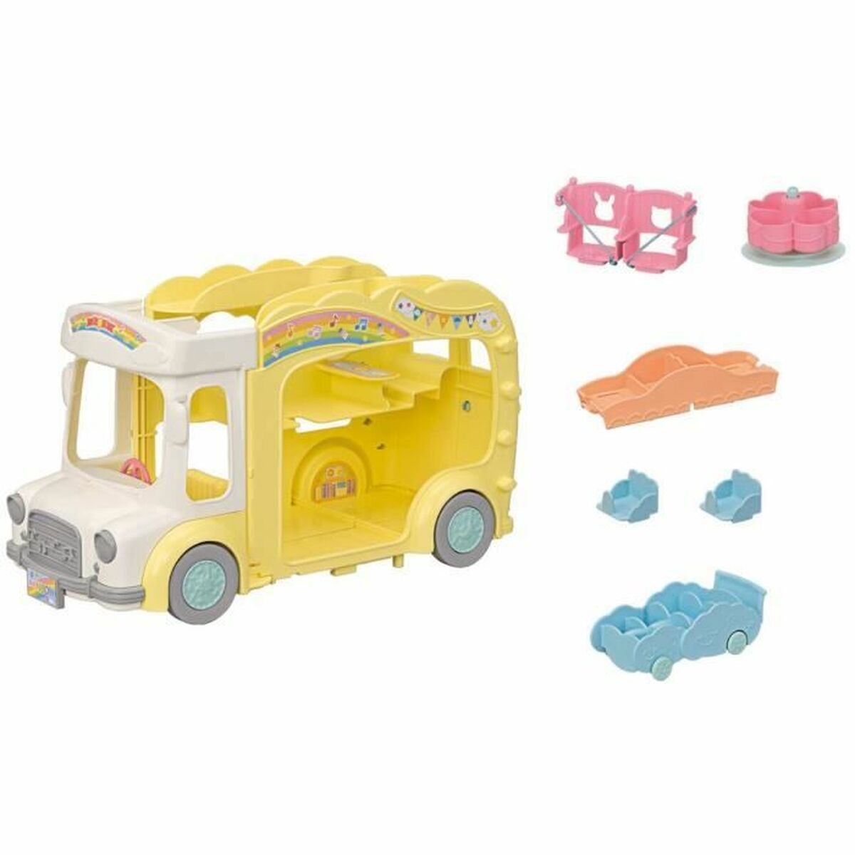 Tillbehör till dockhus Sylvanian Families 5744 Rainbow Fun Nursery Bus - 4