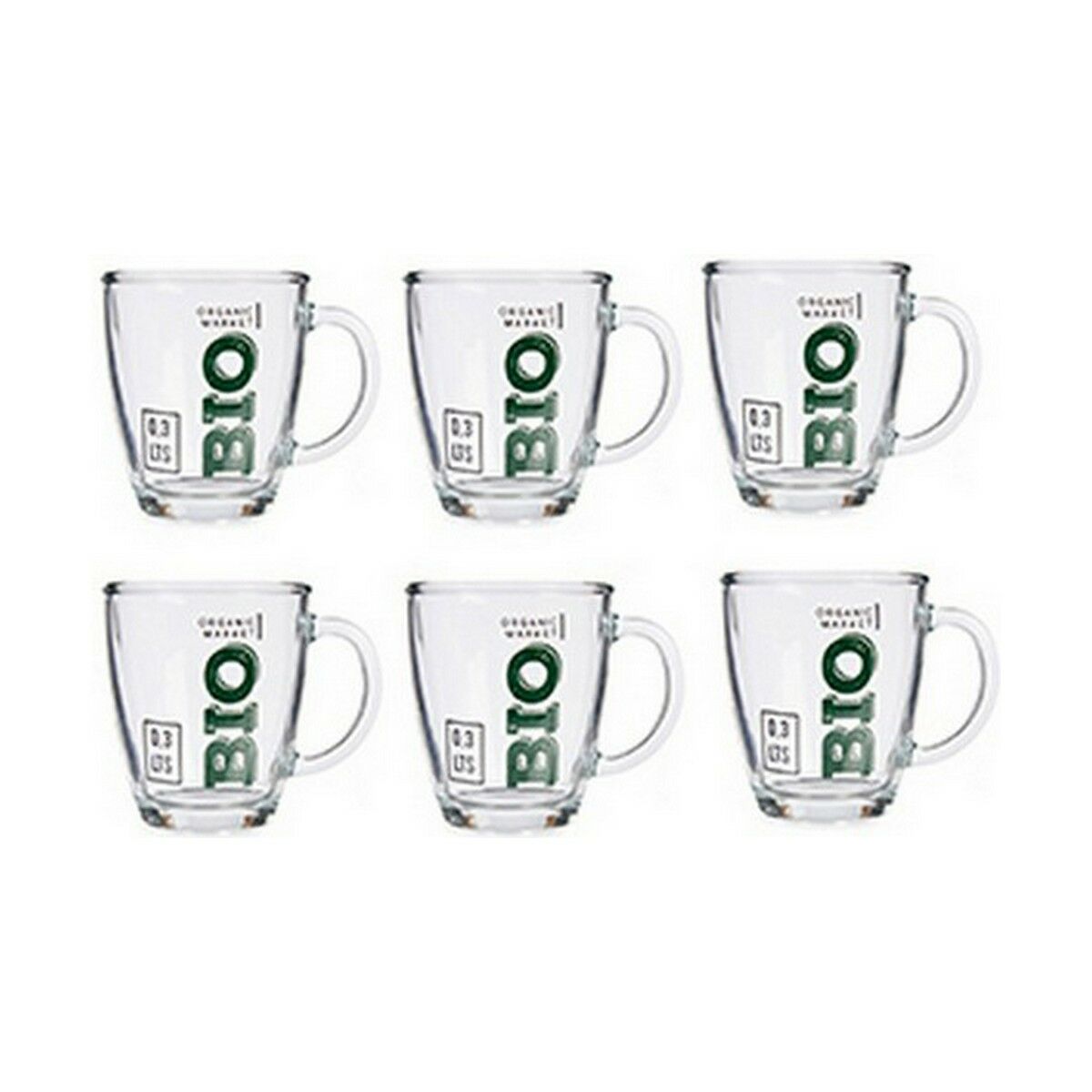 Mugg Bio Transparent Glas 6 antal (320 ml) - 5