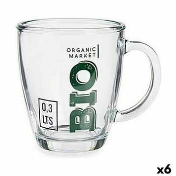 Mugg Bio Transparent Glas 6 antal (320 ml)