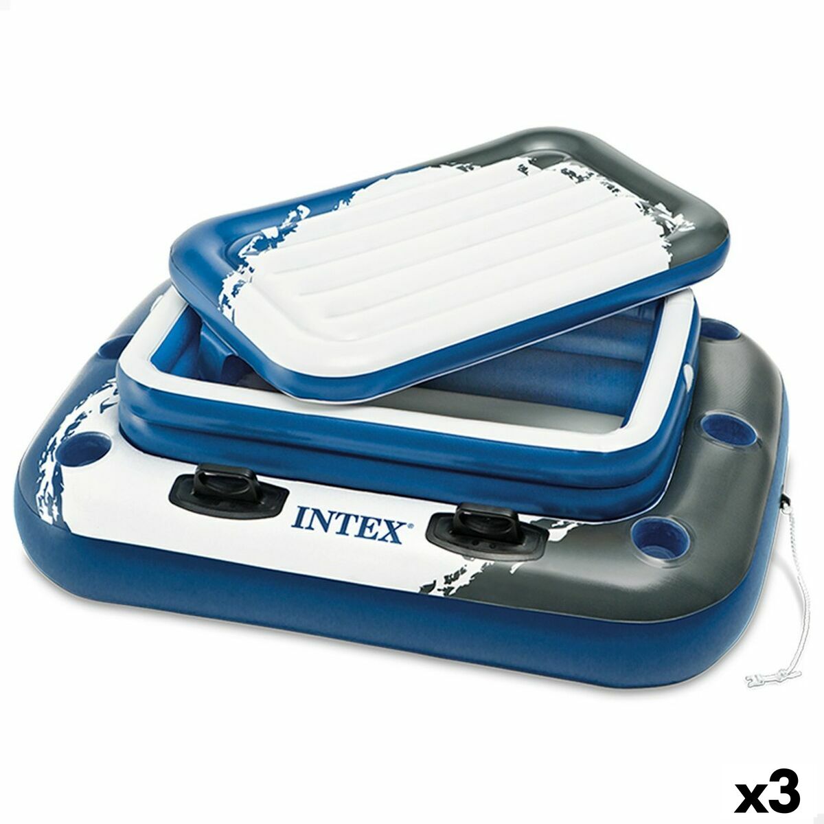 Uppblåsbar och flytande kylväska Intex Mega Chill II 122 x 97 x 122 cm (3 antal) - 5