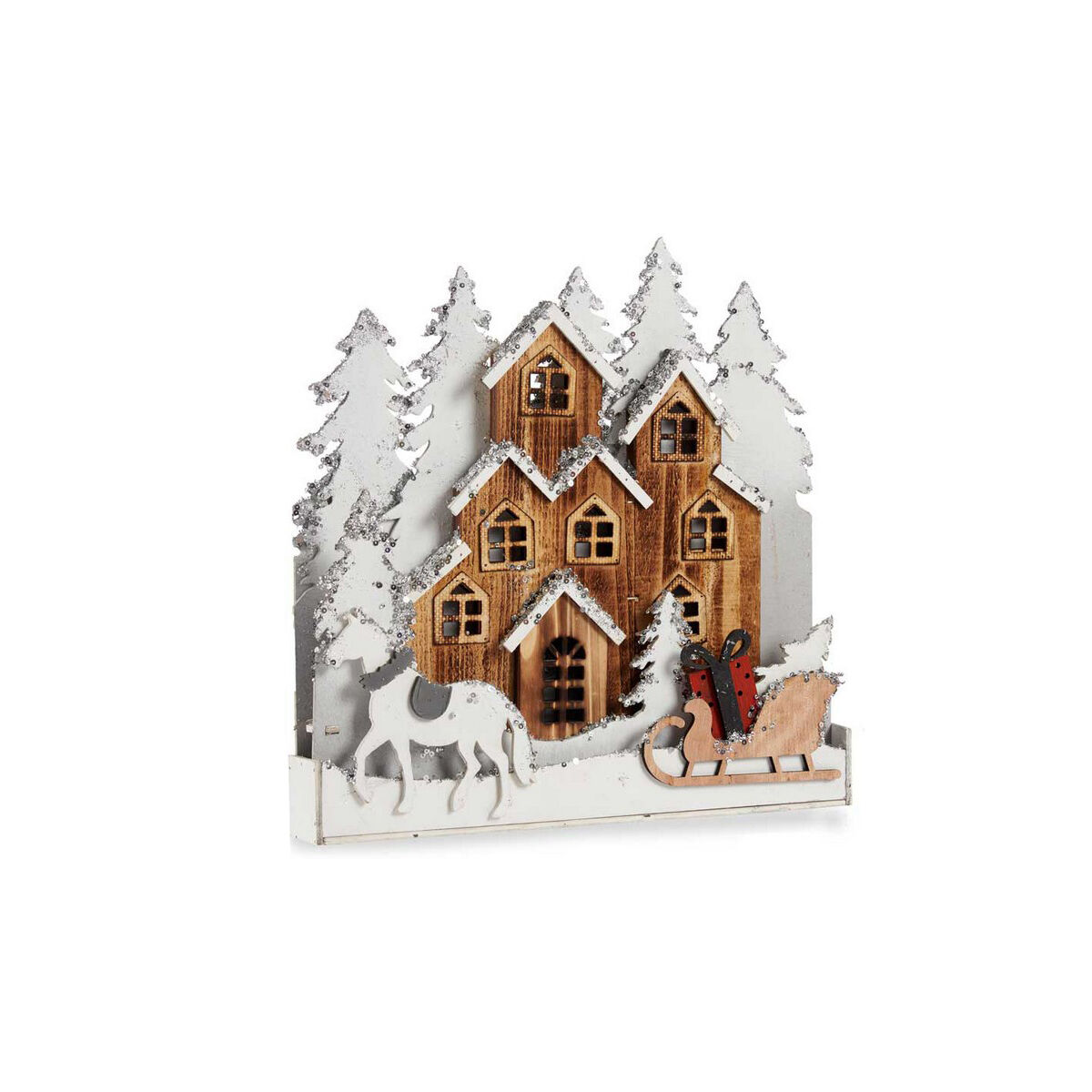 Prydnadsfigur Krist+ Vit Brun Stad 44 x 44,5 x 6 cm Jul