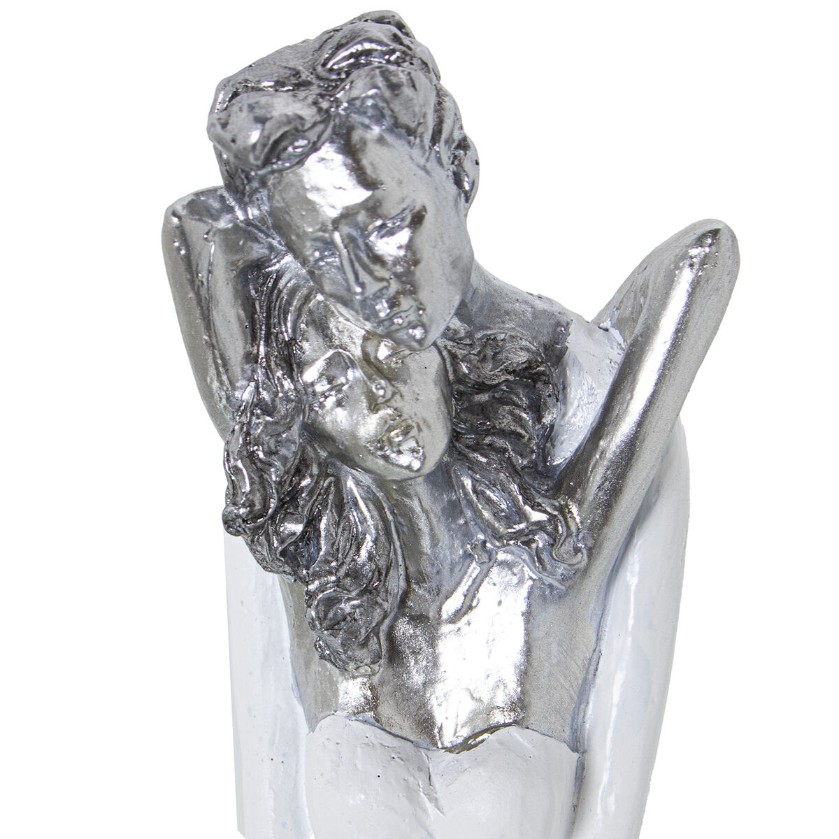 Prydnadsfigur Alexandra House Living Vit Silvrig Akryl Plast Melamin 9 x 8 x 30 cm - 4