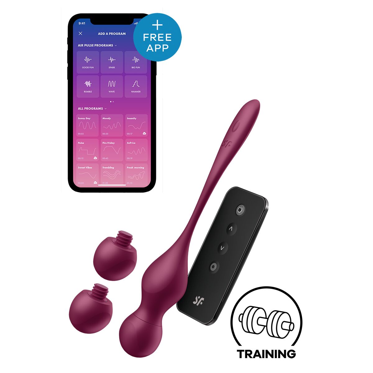 Bäckenbottentränare Satisfyer Silikon ABS - 2
