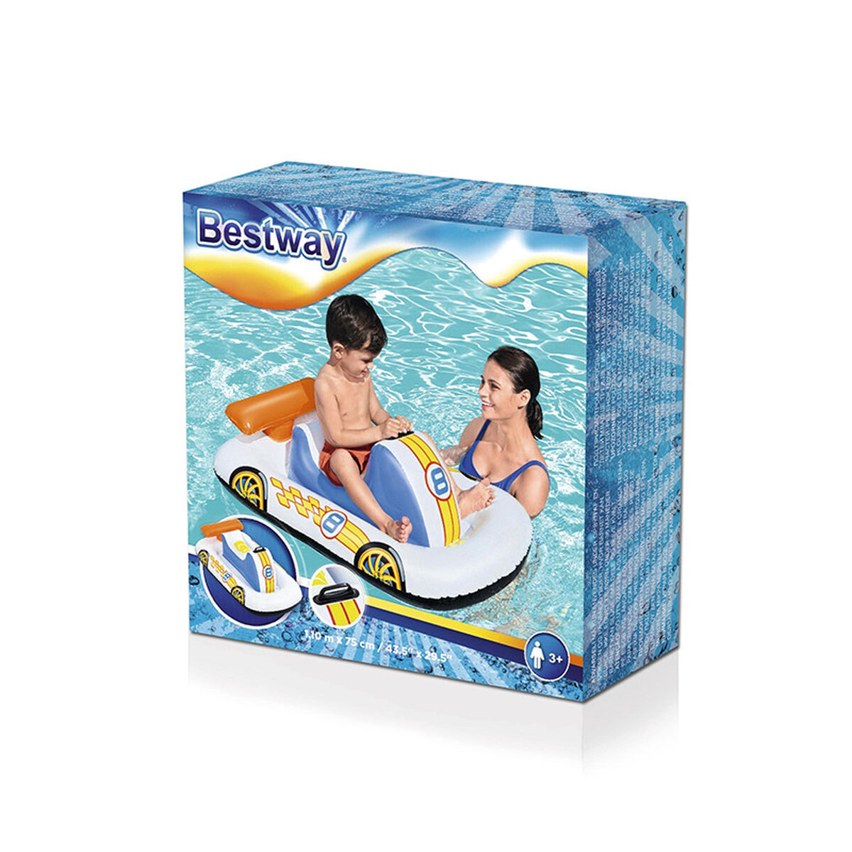 Bestway Uppblåsbar Bilfigur med Handtag 110x75 cm +3 År Strand och Pool 41480 - 2