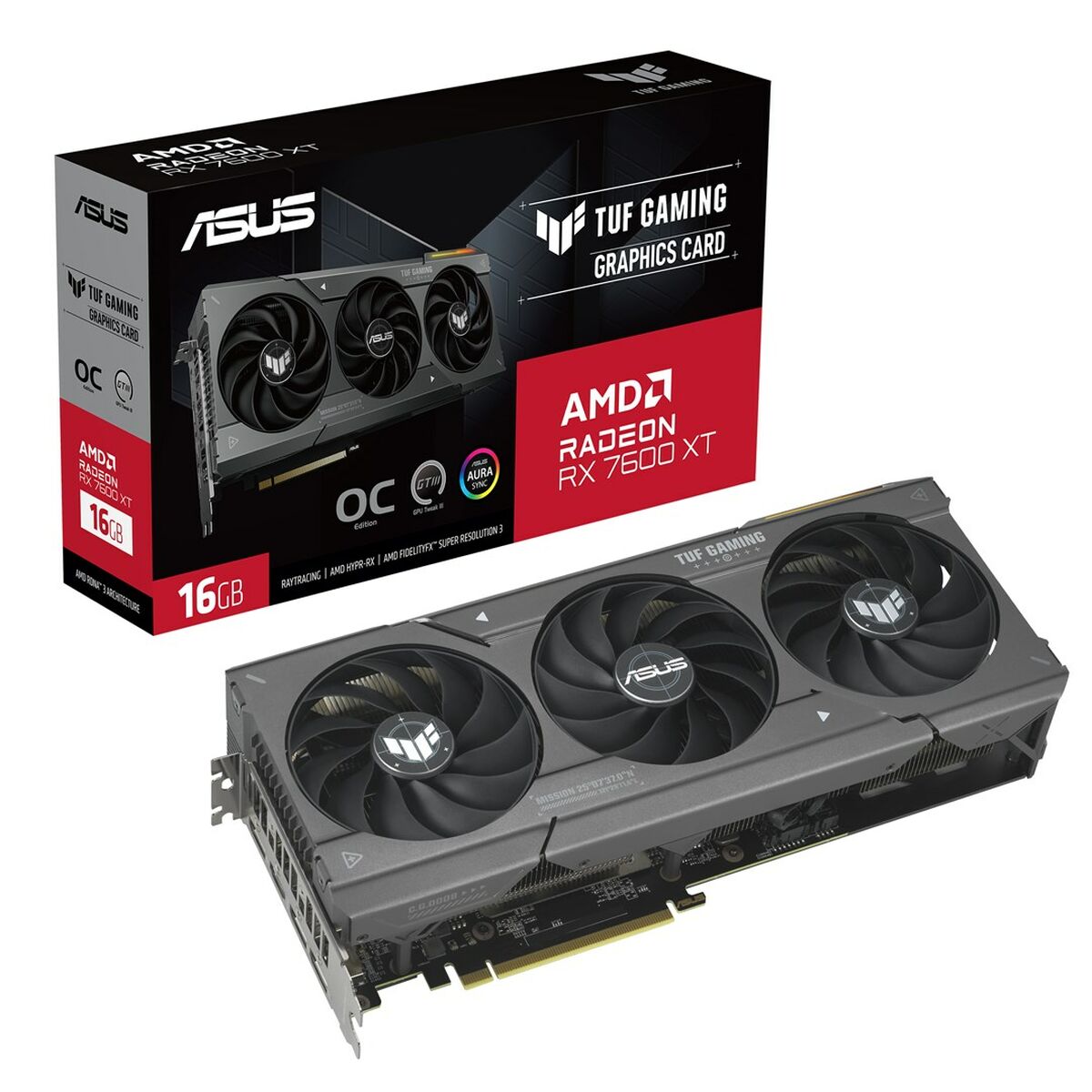 Grafikkort Asus TUF-RX7600XT-O16G 16 GB GDDR6 - 2