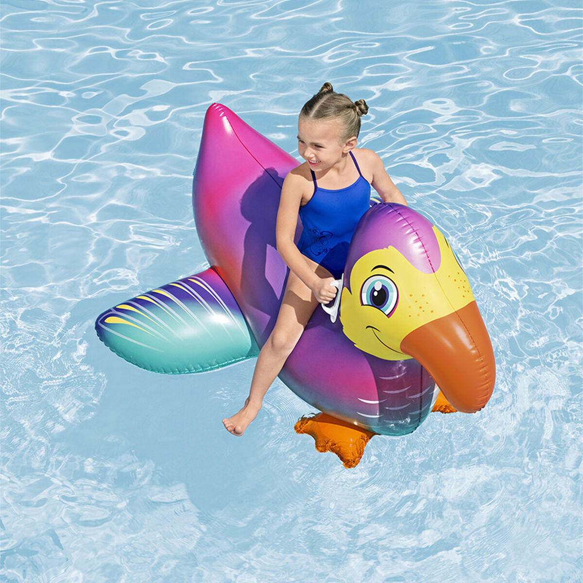 Bestway Uppblåsbar Tukanfigur med Handtag 141x113 cm +3 År Strand och Pool 41504 - 3