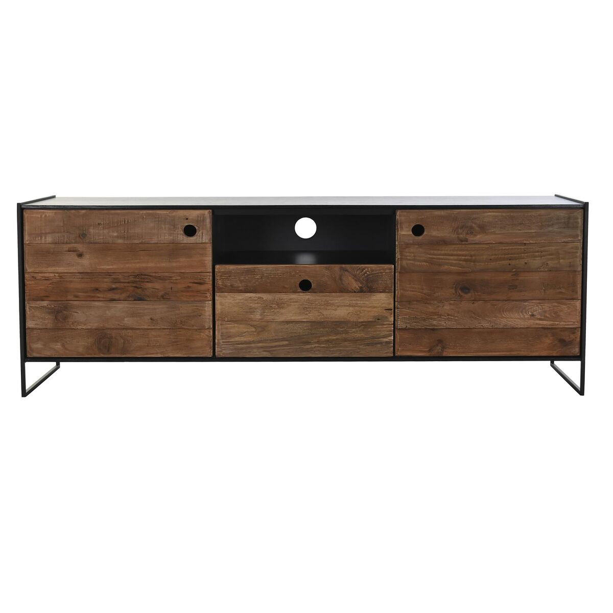 TV-möbler DKD Home Decor 144,5 x 40 x 51 cm Svart Orange Återvunnet Trä Furu - 9
