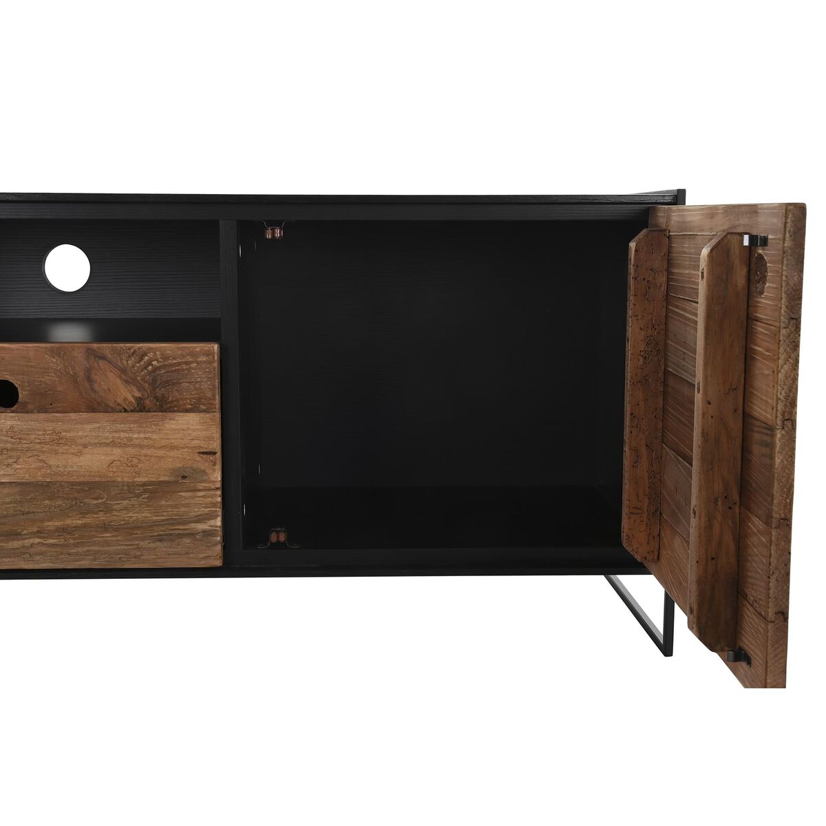 TV-möbler DKD Home Decor 144,5 x 40 x 51 cm Svart Orange Återvunnet Trä Furu - 4